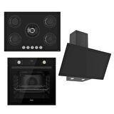 Ferre FLOWART  Serisi Siyah Set (RS035+ QMS63CS +D077 )