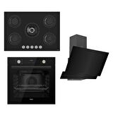Ferre FLOWART  Serisi Siyah Set (RS035+ QMS63CS +D063 )