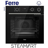 Ferre STEAMART SS Serisi Siyah Set (SS205 + XE64CS +D063 ) - Kare Emaye Izgara
