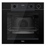 Ferre Artline Fryart & SteamArt Qep64CS Siyah Cam Ankastre Fırın