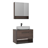 Orka Knidos 90 Cm Banyo Dolabı Takımı Ayna Kapakli Navaro