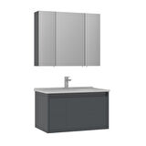 Orka Likya 80 Cm Banyo Dolabı Takımı Mat Antrasit