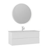Orka Moonlight 120 Cm Banyo Dolabı Takımı Mat Beyaz