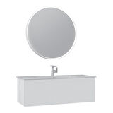 Orka Moonlight 120 Cm Tek Çekmeceli Takım+Lavabo Mat Beyaz