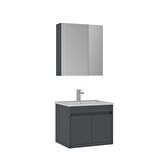 Orka Side 65 Cm Banyo Dolabı Takımı Kapakli Mat Antrasit