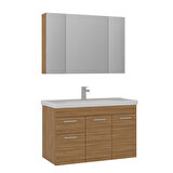 Orka Enez 100 Cm Banyo Dolabı Takımı Teak
