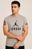 JORDAN BASKILI T-SHİRT GRİ