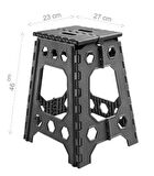 Portatif Plastik Katlanabilir Tabure 23 × 27 × 46 cm 