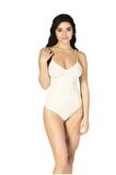 Kadın Ten Silikonlu Çıtçıtlı Body Korse