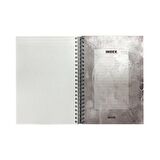 Özgün Tıme is Money A4  Plastik Kapak Spiralli Defter 160 Yaprak Çizgili 4 Bölmeli