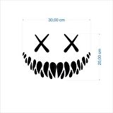 Craftidea® Monster Pencere Far Oto Krom Metalik Tuning Sticker 20x30 cm Folyo Etiket Oto Sticker Araba Laptop Sticker