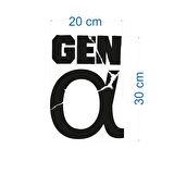 Craftidea® Gen Alfa Jenerasyonu Sticker Oto Tuning Sticker 20x30 cm Folyo Etiket