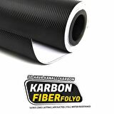 Craftidea® Karbon Fiber Folyo Hava Kanallı Araç Döşeme Kaplama Folyosu Siyah 30 Cm X 1 Metre