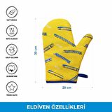 Magic Lady Tekli Sarı Isıya Dayanıklı Fırın Eldiveni 30x20 cm