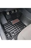 Mitsubishi L200 2016-2023 Siyah Havuzlu Dikişsiz (PRESS) Deri Paspas Uyumlu
