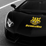 Craftidea® BumbleBee Sarı Gümüş Tuning Sticker 45x50 cm Folyo Etiket Oto Sticker Araba Buzdolabı Sticker