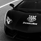 Craftidea® BumbleBee Gümüş Krom Tuning Sticker 45x50 cm Folyo Etiket Oto Sticker Araba Buzdolabı Sticker