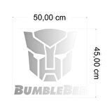 Craftidea® BumbleBee Krom Metalik Tuning Sticker 45x50 cm Folyo Etiket Oto Sticker Araba Buzdolabı Sticker