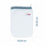 Filem Beyaz Şerit Baskılı 5 Adet Peeling Hamam Banyo Kesesi 16x24 cm 