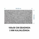Yün Keçe Çalışma Masası Düzenleme Bilgisayar & Oyuncu Mouse Pad Açık Gri 50x150 cm