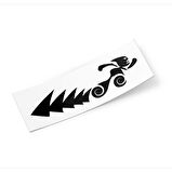 Craftidea® Runboy Hızlı Beyaz Sticker Oto Tuning Sticker 35x10 cm Folyo Etiket