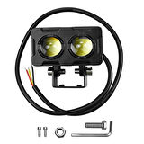 Led Spot Işık ve Sarı Beyaz Projektör Lens Dikdörtgen Baykuş Led Off Road Lamba Motosiklet ve İş Makinesi Projektörü 12V-85V