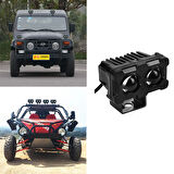 Led Spot Işık ve Sarı Beyaz Projektör Lens Dikdörtgen Baykuş Led Off Road Lamba Motosiklet ve İş Makinesi Projektörü 12V-85V