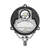 Led Spot Işık ve Beyaz Projektör Lens Yuvarlak Çift Gözlü Led Off Road Lamba Motosiklet ve İş Makinesi Projektörü 12V-85V
