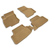 Mega Oto Market 4.5D Havuzlu Oto Paspas Bej Renk Seat Leon 3 Araç 2013-2020 Arası ile Uyumlu