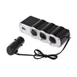 Kablolu 12V Çakmaklık Çoğaltıcı ve 5V Usb Soket Çoğaltıcı PMX-1233