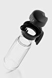 Renga Daisy 1500 ml Siyah Kapaklı Gravürlü Cam Sürahi 111023