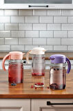 Renga Spiro 1700 ml Pastel Pembe Kapaklı Cam Sürahi 111031