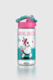 Renga Saga Unicorn Desenli 500 ml Tritan Çocuk Matara 912014 Pembe-Turkuaz