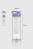 Renga Atlas Süzgeçli 630 ml Tritan Detoks Matara 911056 Mor