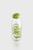 Renga Milky Desenli 500 ml Cam Şişe 182057 Yeşil