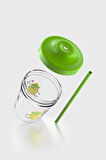 Renga Aura Go To The Beach Desenli 350 ml Tritan Pipetli Çocuk Bardak 142022 Yeşil