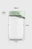 Renga Macro 1700 ml Yeşil Kapaklı Cam Kavanoz 131074