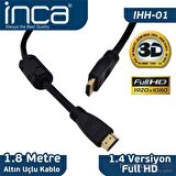 Inca HDMI to HDMI 1.8MT Altın Uçlu Kablo (Blister+Askılı) IHH-01