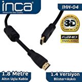 Inca IHH-04 1.4 3D Altın Uçlu HDMI Kablo 1,8M