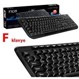 INCA IK-274FU /USB Multimedia Black Laser Print FKlavye