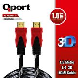 QPORT Q-HDMI1.5 1,5m HDMI KABLO,ALTIN UÇLU