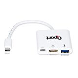 QPORT Q-TH03 TYPE C=>HDMI 4K+USB3.0+TYPE C(F) 4K Ç (Q-TH03)