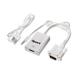 Q-PORT VGA --- HDMI ÇEVİRİCİ (SES KABLOLARI)