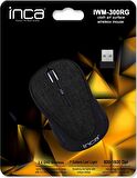 Inca IWM-300RG Kumaş Yüzey 7 LED Wireless Mouse Gri