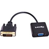 QPORT DVI 24+1 ERKEK-VGA'YA AKTİF ÇEVİRİCİ (Q-VDV2)