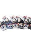 Lababy Renkli Desenli Pamuklu Erkek Bebek/Çocuk Çorabı 6 lı Paket