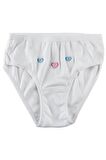 Tutku İç Giyim Kız Çocuk İşlemeli Slip Külot 12 li Paket