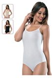Tutku İç Giyim Kadın İp Askılı Kancalı Çıtçıtlı Body 6 Lı Paket