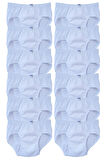 Seher Yıldızı Erkek Çocuk Slip Külot Beyaz 12 li Paket