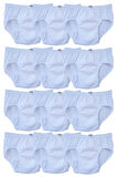 Seher Yıldızı Erkek Çocuk Slip Külot Beyaz 12 li Paket